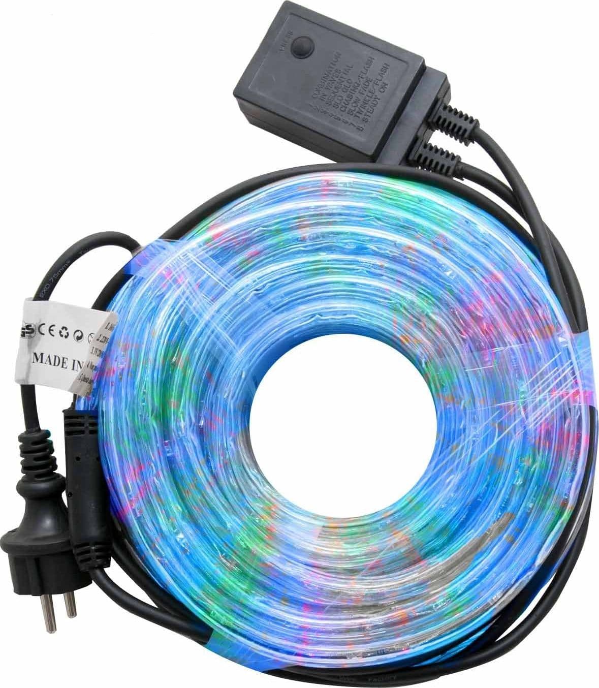 TUBO LUMINOSO NATALIZIO 10 METRI LED MULTICOLOR CONTROLLER 8 FUNZIONI X ESTERNO - 4