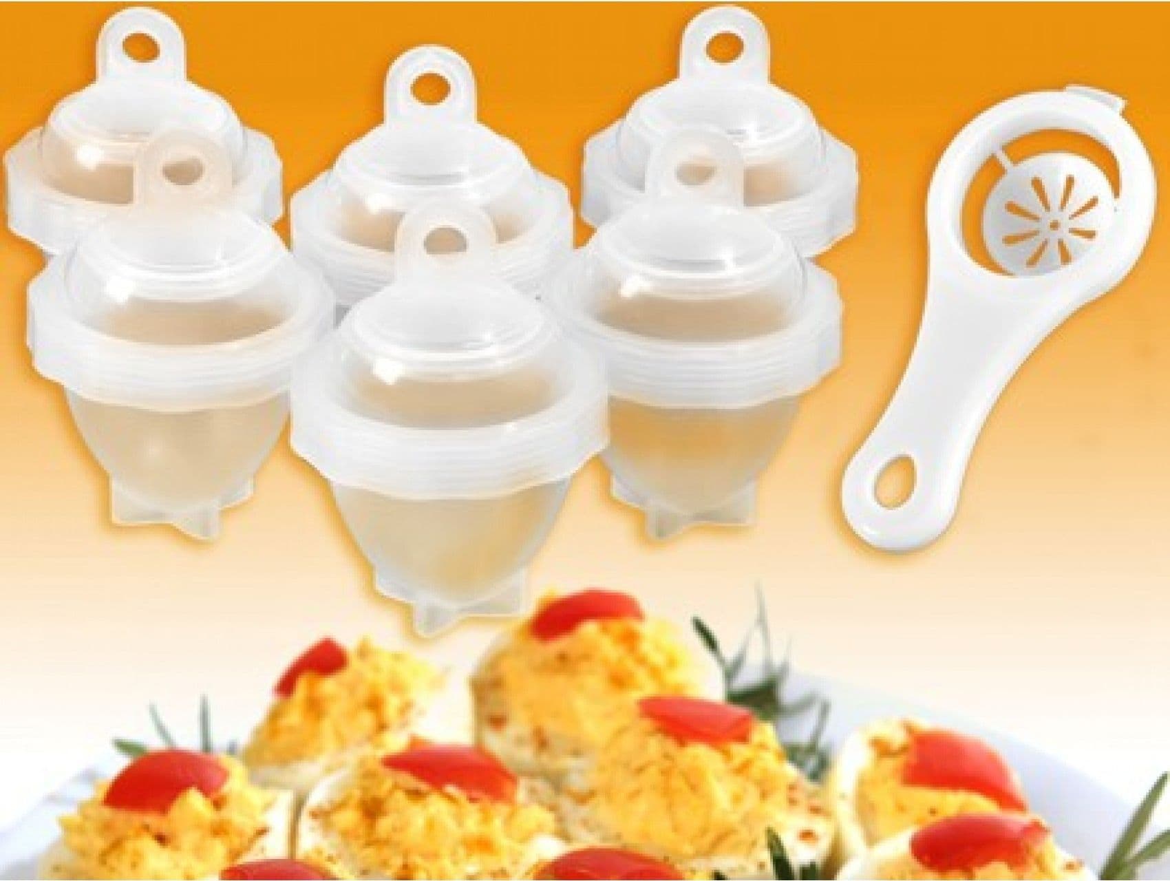 SET 6 PZ CUCINARE E BOLLIRE UOVO SODO ALLA COQUE ROMPE BOLLE CUCINA UOVA - 6