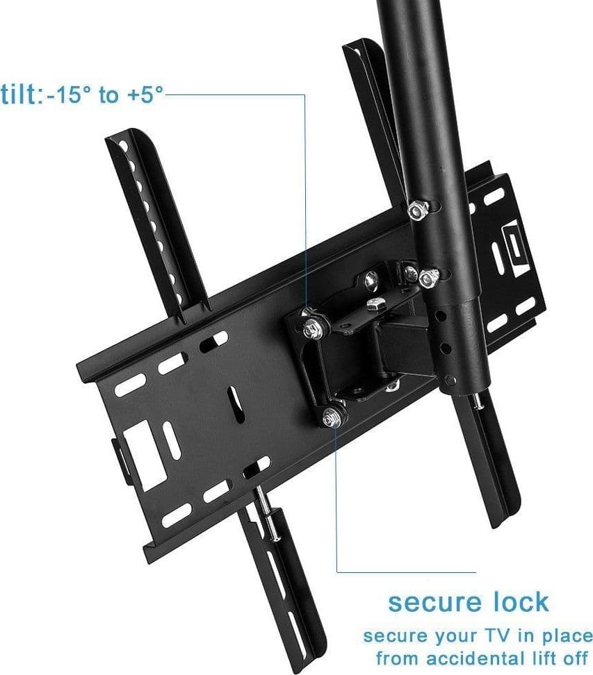 STAFFA PORTA TV MONITOR DA 37" A 55" SUPPORTO PARETE SOFFITTO 360° FINO 50KG - 3