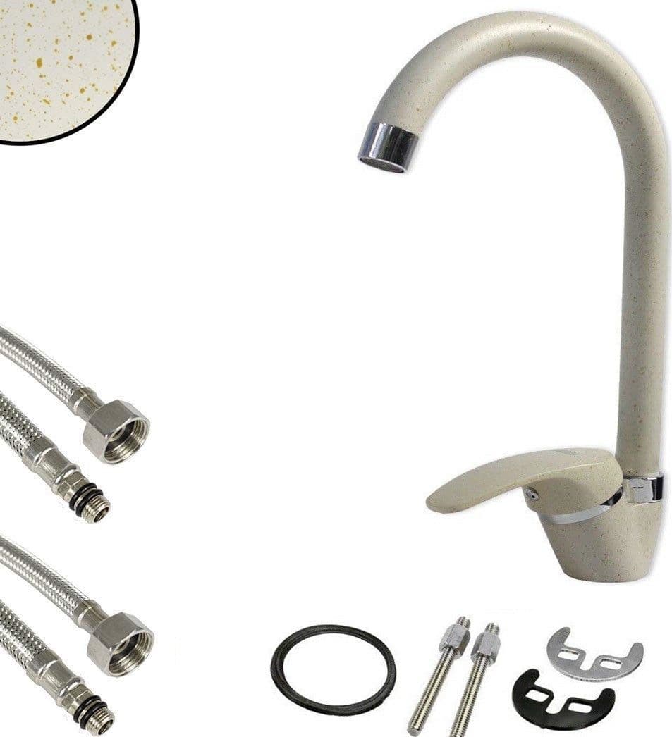 MISCELATORE CANNA ALTA AVENA ESY_52943 DOPPIO FORO MONOCOMANDO RUBINETTERIA