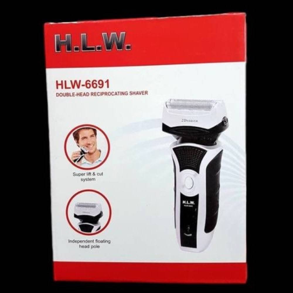 RASOIO ELETTRICO HLW-6691 RICARICABILE 2 TESTINE LAMA ACCIAIO BARBA BAFFI - 2