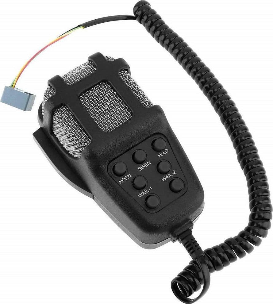 SIRENA CENTRALINA 7 CANALI 100W WATERPROOF ALLARME MICROFONO MEGAFONO AUTO 12V - 3