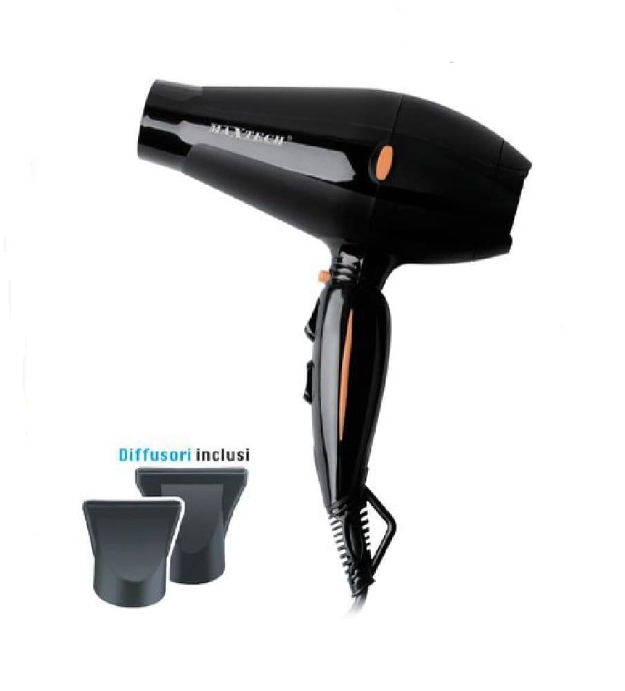 ASCIUGACAPELLI PROFESSIONALE PHON 2000W FONO 3 TEMPERATURE 2 VELOCITÀ PIEGA ASC-CA02 - 4