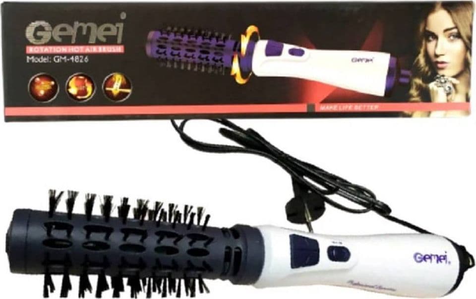 SPAZZOLA ROTANTE AD ARIA CALDA ASCIUGACAPELLI STYLER CAPELLI GM-4826 1000W PIASTRA - 9