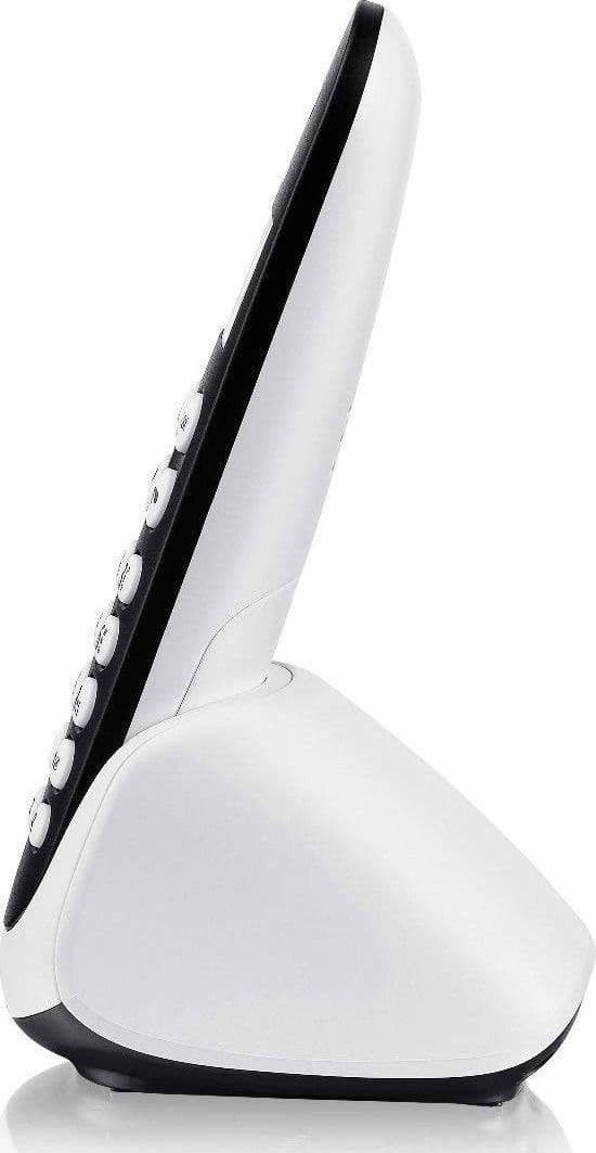 TELEFONO CORDLESS BRONDI ADARA BIANCO NERO RETROILLUMINATO CON SVEGLIA VIVAVOCE - 2