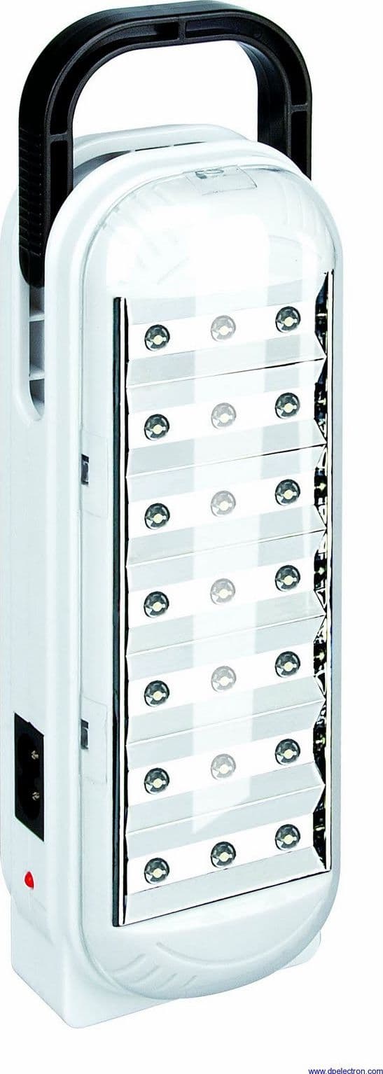 LAMPADA A LED DI EMERGENZA PORTATILE RICARICABILE LUCE BIANCA FREDDA CON MANICO - 2