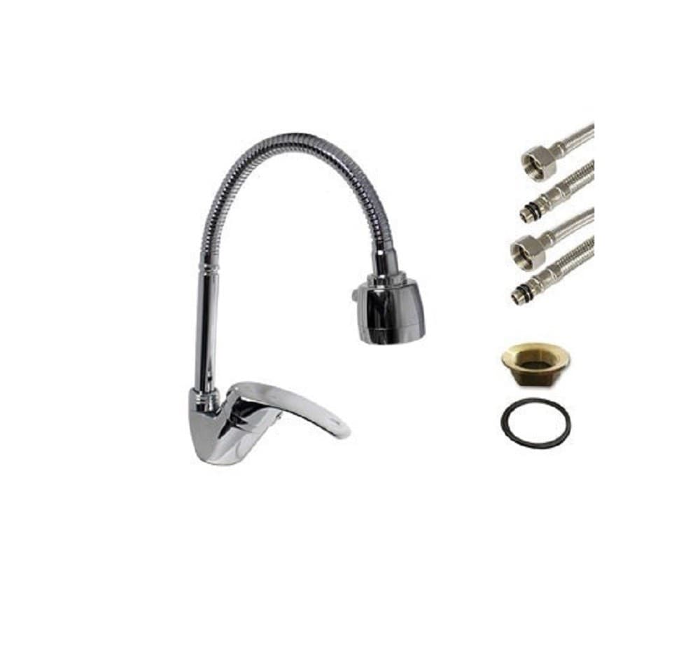 RUBINETTO MISCELATORE PER CUCINA CANNA ALTA FLESSIBILE LAVELLO DOCCETTA 52934 - 3