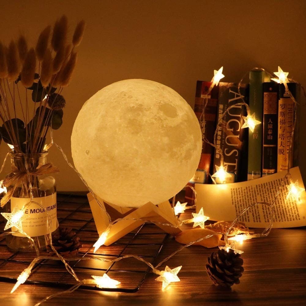 LAMPADA LED 3D A FORMA DI LUNA USB LUNA LUCE REGOLABILE NOTTURNA RICARICABILE - 9