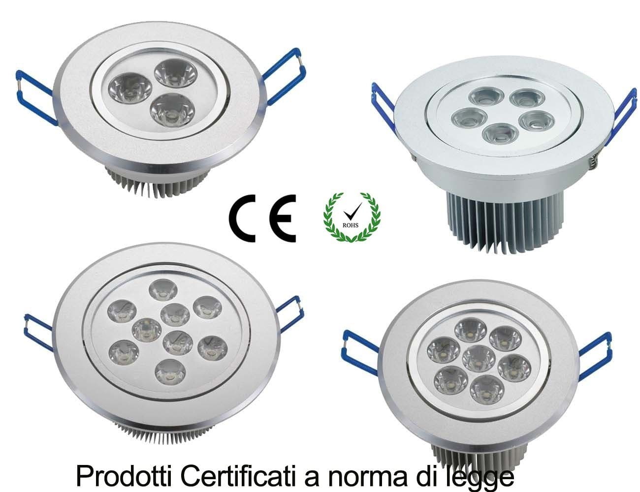 FARETTO A LED DA INCASSO LUCE CALDA O FREDDA PER CONTROSOFFITTE IN CARTONGESSO - 3