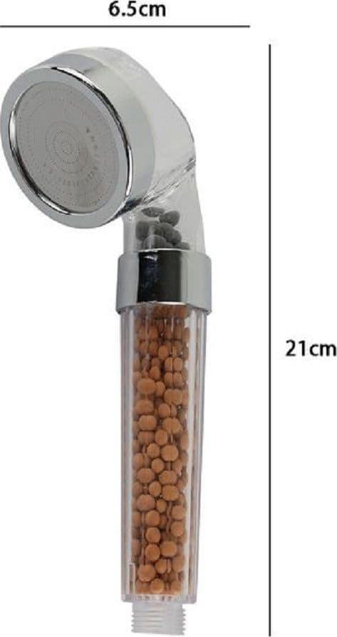 SOFFIONE DOCCIA 59174 SASSI PURIFICANTI ANTICALCARE FILTRO DEPURATORE GETTO FORTE - 2