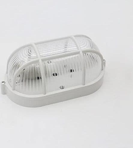 PLAFONIERA APPLIQUE OVALE GRIGLIA TARTARUGA BIANCA CAMPANA IN VETRO ATTACCO E27 - 3