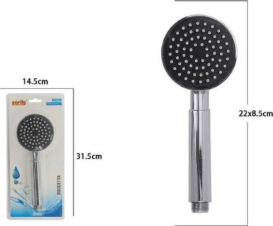 DOCCETTA DOCCINO BAGNO 22X8.5CM SOFFIONE DOCCIA CORNETTA ROTONDO MODERNO 69295 - 2