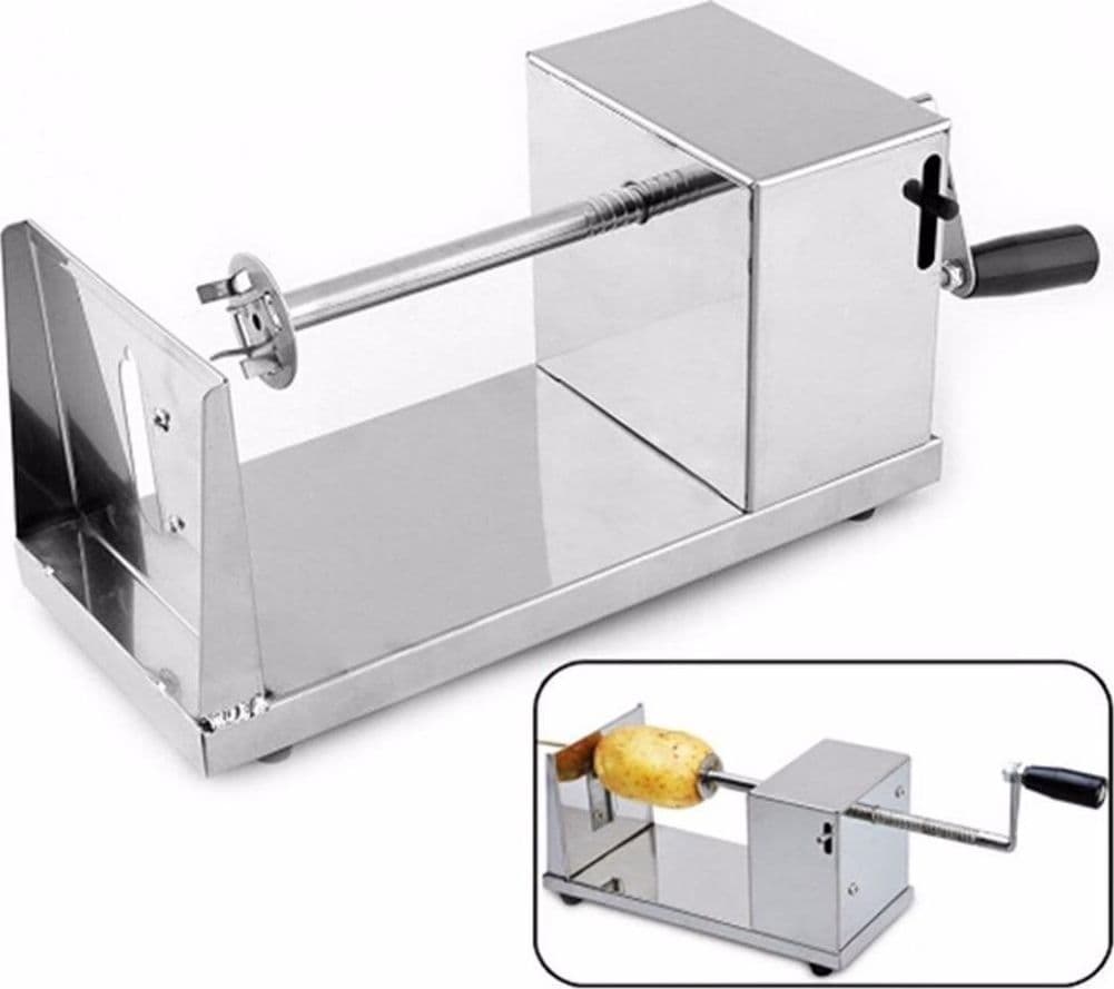 TAGLIA AFFETTA A SPIRALE RICCIOLO PATATE IN ACCIAIO INOX PROFESSIONALE CHIPS - 3