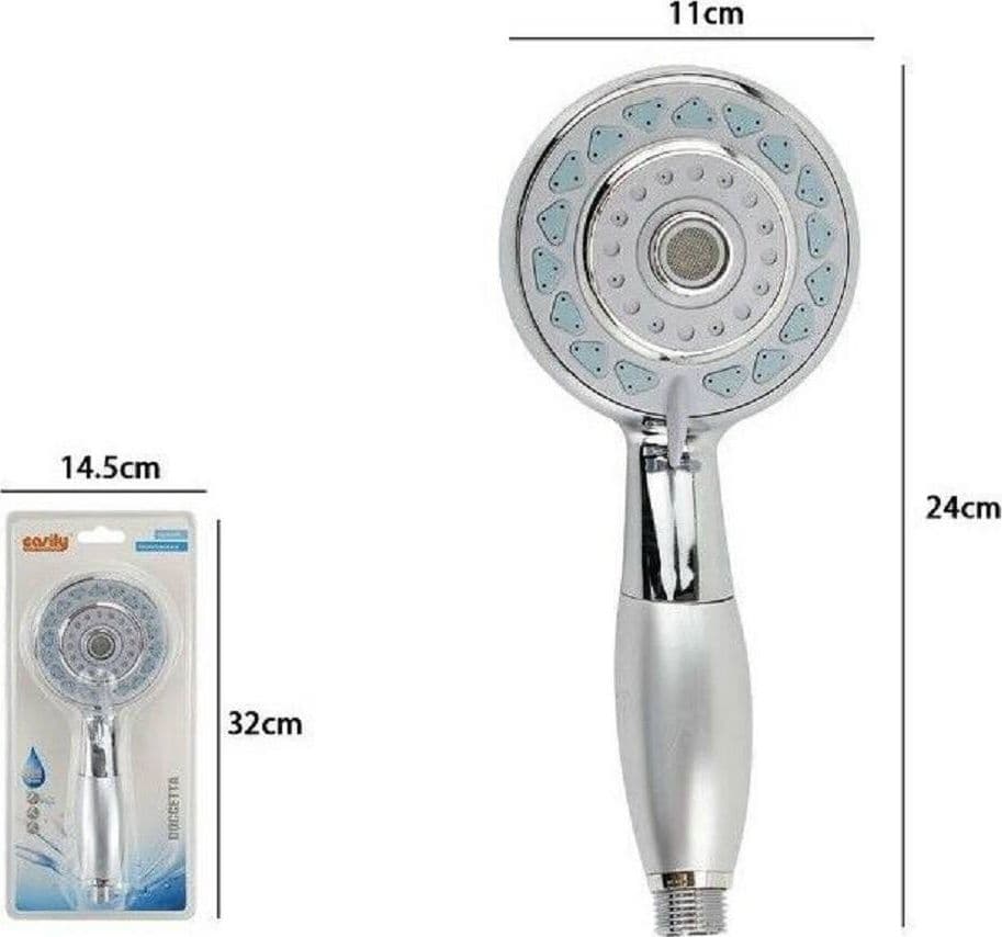 DOCCETTA 24X11CM DOCCINO SOFFIONE DOCCIA CORNETTA MODERNO BAGNO MULTIGETTO 59218 - 2