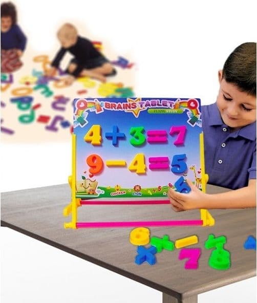 LAVAGNA MAGNETICA MATH MULTIFUNZIONE CANCELLINA NUMERI MAGNETICI GESSI PENNAREL - 2
