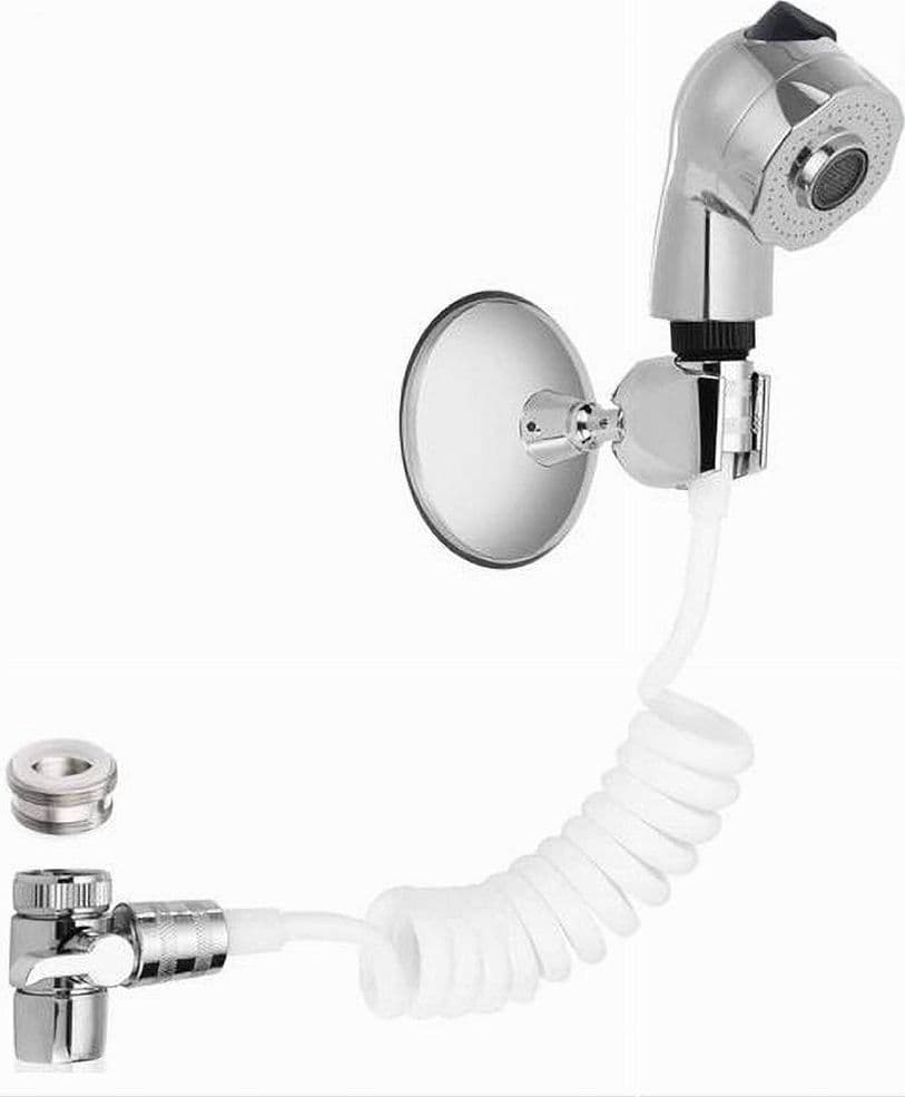 DOCCIA RUBINETTO TUBO FLESSIBILE DEVIATORE 2 VIE DOCCETTA 2 MODALITÀ GETTO 59417 - 4