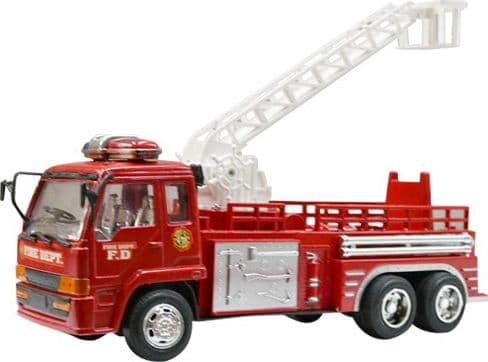 CAMION VIGILI DEL FUOCO GIOCATTOLO CON SCALA DI SOCCORSO GIREVOLE E ALLUNGABILE - 2