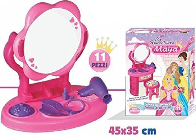 SPECCHIERA DA TAVOLO PER BAMBINE PRINCIPESSA MAIA PLAYSET CON ACCESSORI