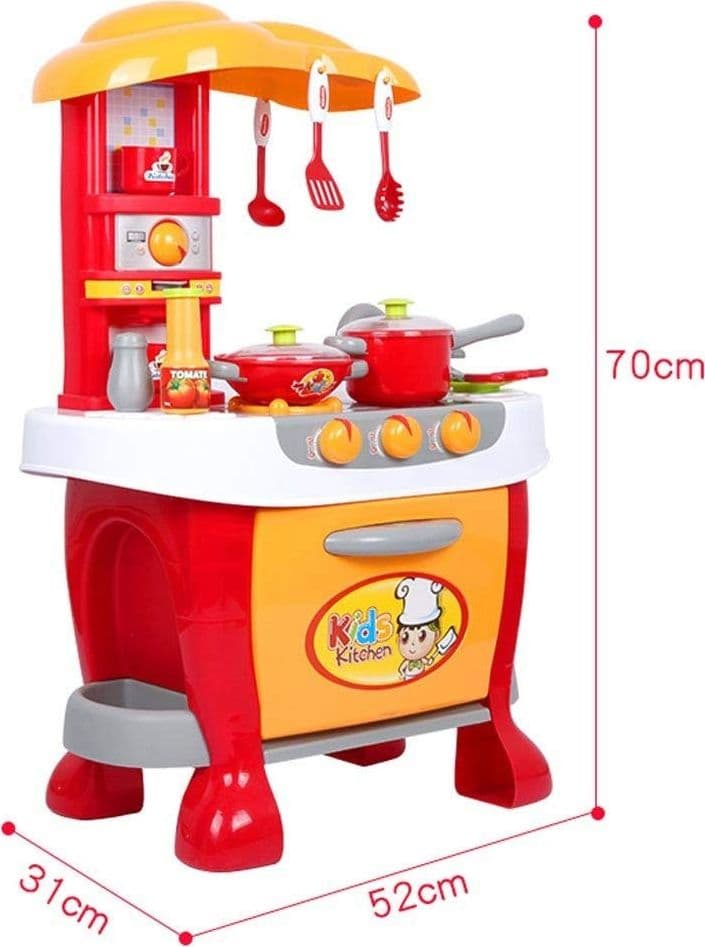 CUCINA SCUOLA PICCOLI CUOCHI FORNELLO CON LUCI E SUONI E ACCESSORI DI GIOCO - 4