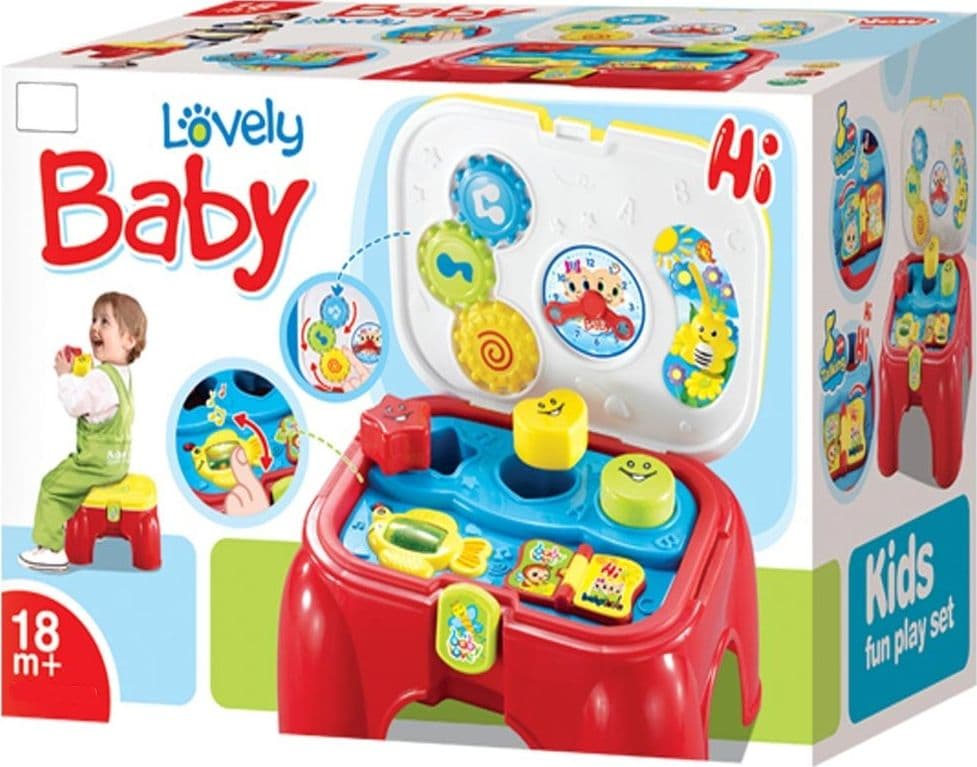 SGABELLO SEDIOLINA GIOCATTOLO CON FORMINE INCASTRO LUCI SUONI GIOCO PER BAMBINI - 5