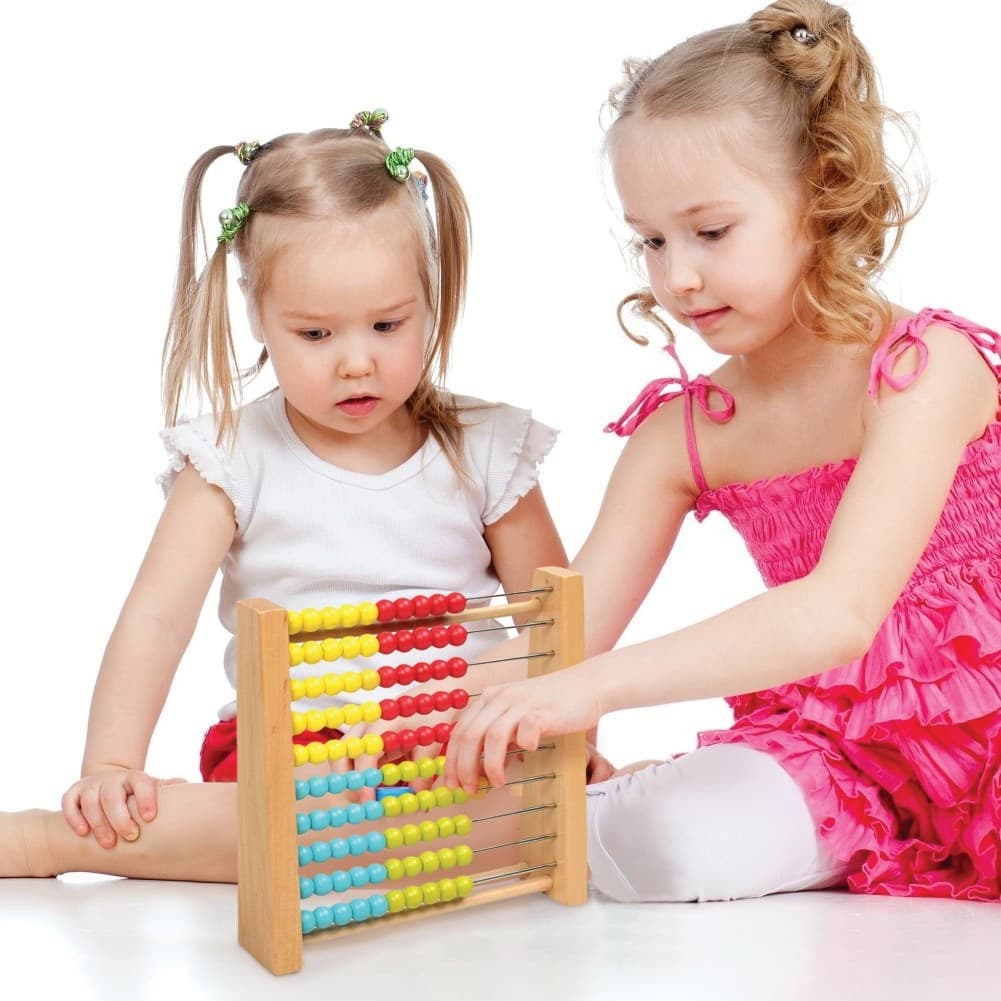 GIOCO PALLOTTOLIERE CLASSICO ABACO CON TELAIO LEGNO 10 RIGHE PALLINE PER BAMBINI - 2