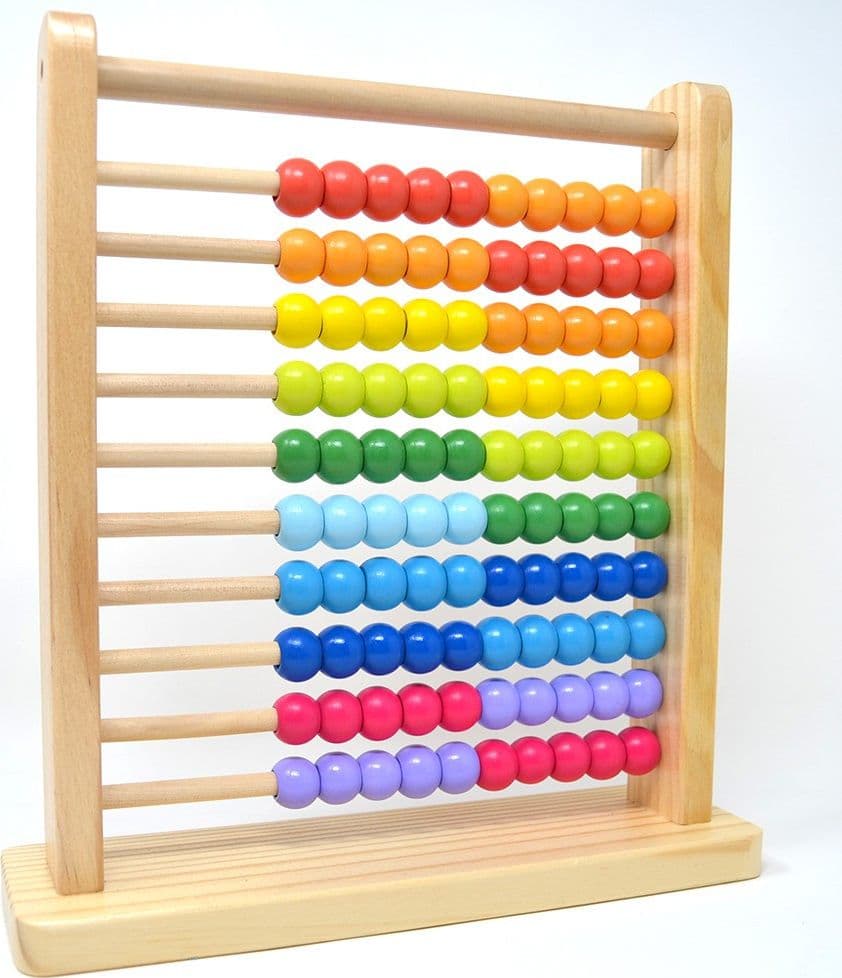GIOCO PALLOTTOLIERE ABACO CLASSICO CON TELAIO LEGNO 10 RIGHE PALLINE PER BAMBINI - 2