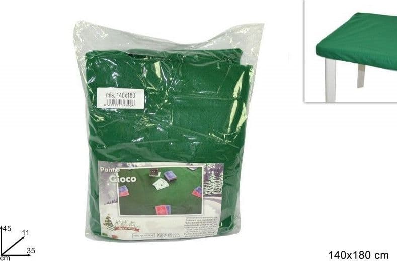 TAPPETO DA TAVOLO VERDE TAPPETINO GIOCO PANNO ROULETTE POKER 140X180CM