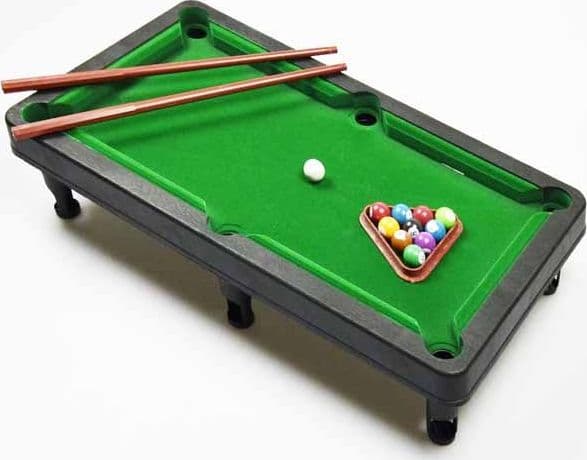 SET CARAMBOLA GIOCO DA TAVOLO CON 11 BIGLIE 2 STECCHE E TRIANGOLO 30X25 CIRCA - 2
