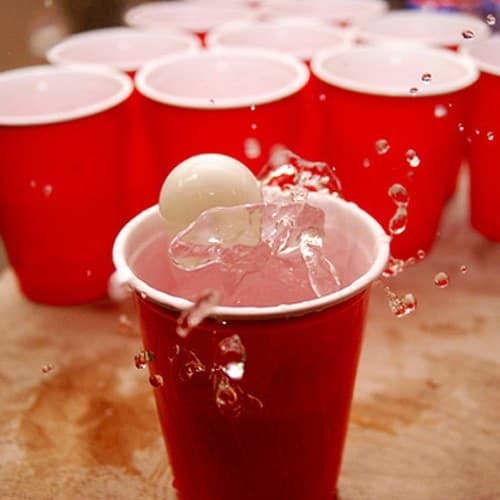 BEER PONG GIOCO 24 TAZZA 24 PALLINE GIOCO PORTATILE BICCHIERI BIRRA IN PLASTICA - 2