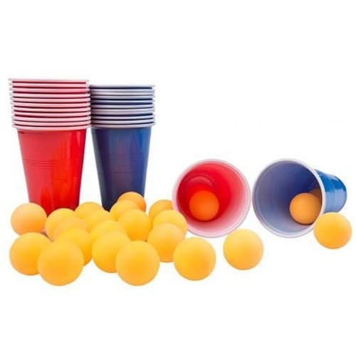 BEER PONG GIOCO 24 TAZZA 24 PALLINE GIOCO PORTATILE BICCHIERI BIRRA IN PLASTICA - 3