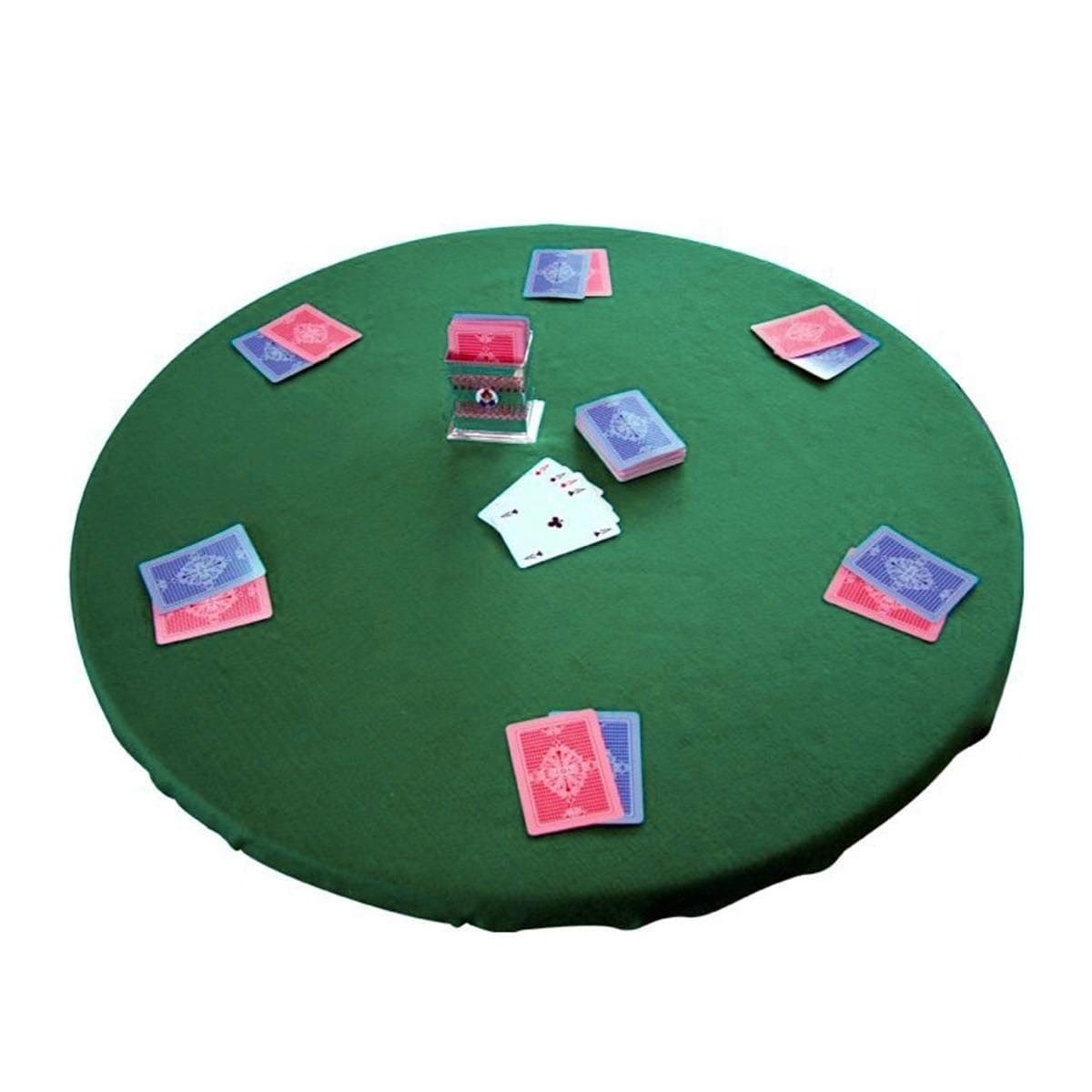 TAPPETO IN TESSUTO FELTRO VERDE DA TAVOLO PER GIOCO POKER CASINÒ DIAMETRO 180 CM