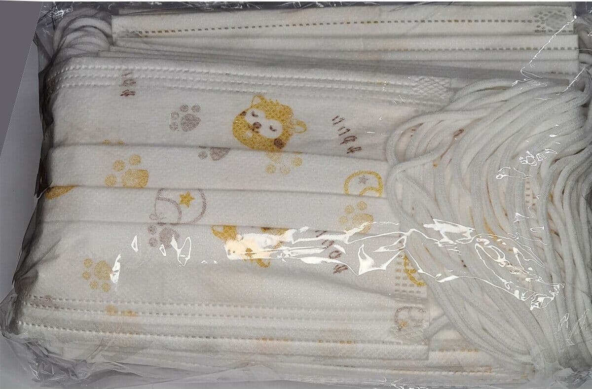 SET DA 50 MASCHERINE TNT PROTETTIVE VISO CHIRURGICHE MONOUSO MASCHERINA BAMBINI - 11