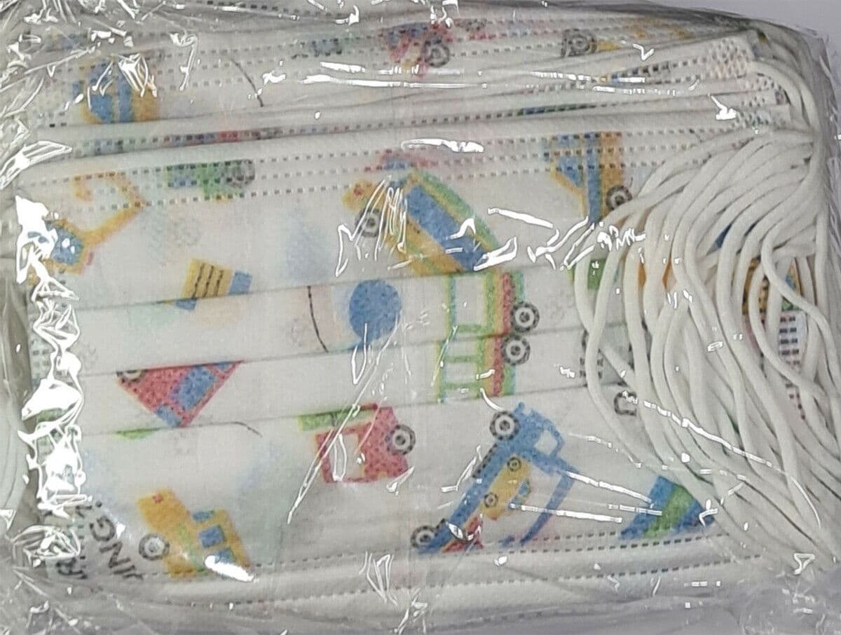 SET DA 50 MASCHERINE TNT PROTETTIVE VISO CHIRURGICHE MONOUSO MASCHERINA BAMBINI - 7