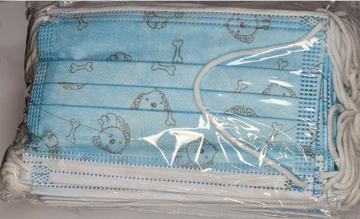 SET DA 50 MASCHERINE TNT PROTETTIVE VISO CHIRURGICHE MONOUSO MASCHERINA BAMBINI - 10