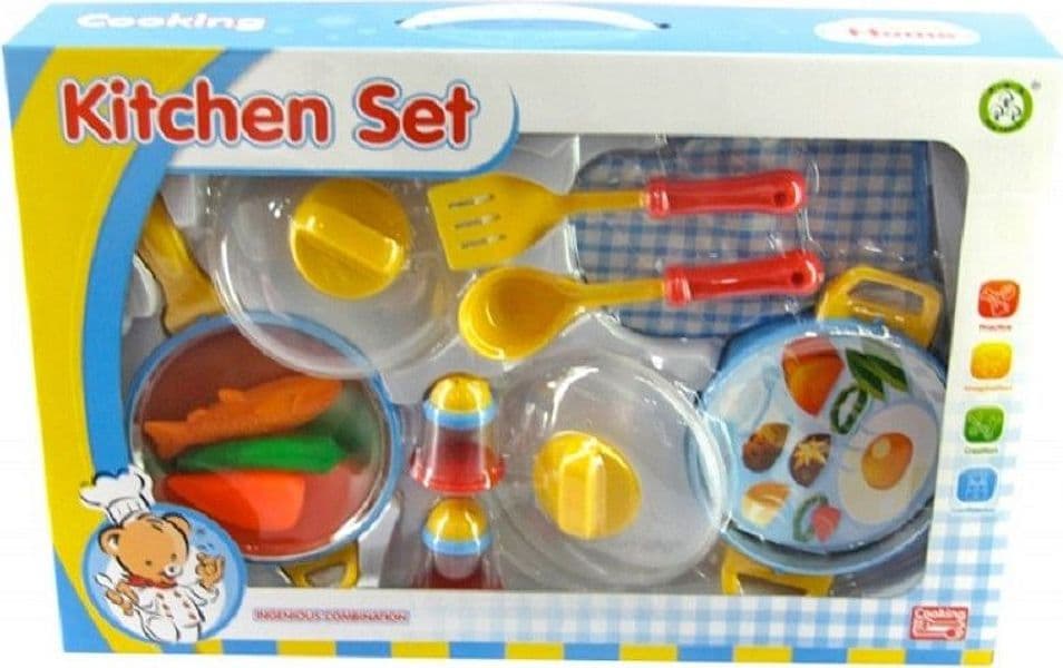 SET DA CUCINA PER BAMBINI CON PENTOLE E MESTOLI + ACCESSORI CUCINA