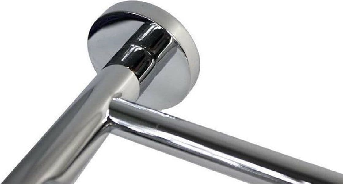 MENSOLA PORTASCIUGAMANI DA BAGNO A PARETE PORTA ASCIUGAMANI DOPPIO RIPIANO 52820 - 2