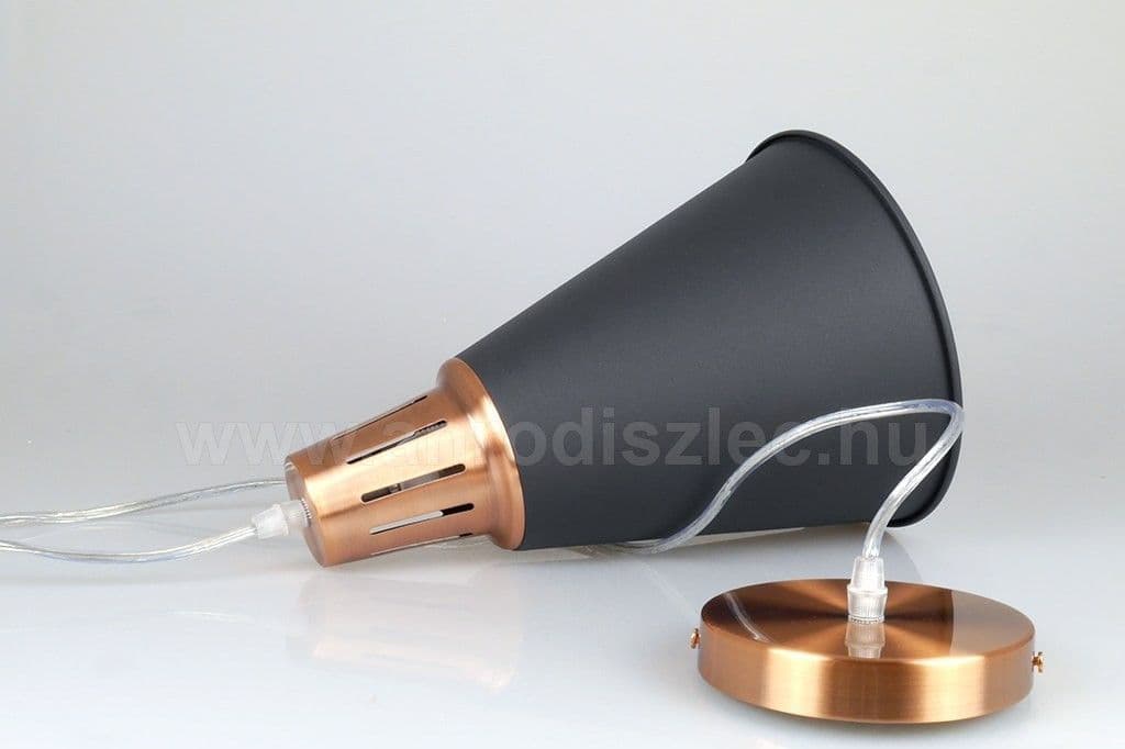 LAMPADARIO PENDENTE LAMPADA A SOSPENSIONE COLORE NERO SABBIA ALLUMINIO VT-7520 - 3