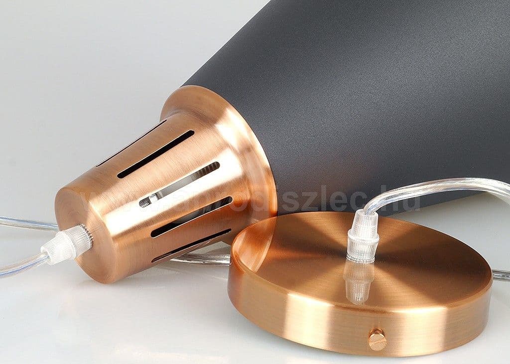 LAMPADARIO PENDENTE LAMPADA A SOSPENSIONE COLORE NERO SABBIA ALLUMINIO VT-7520 - 4