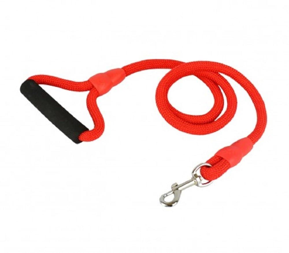 GUINZAGLIO A CORDA CANI TAGLIA PICCOLA E MEDIA 114 CM CON MOSCHETTONE - 4