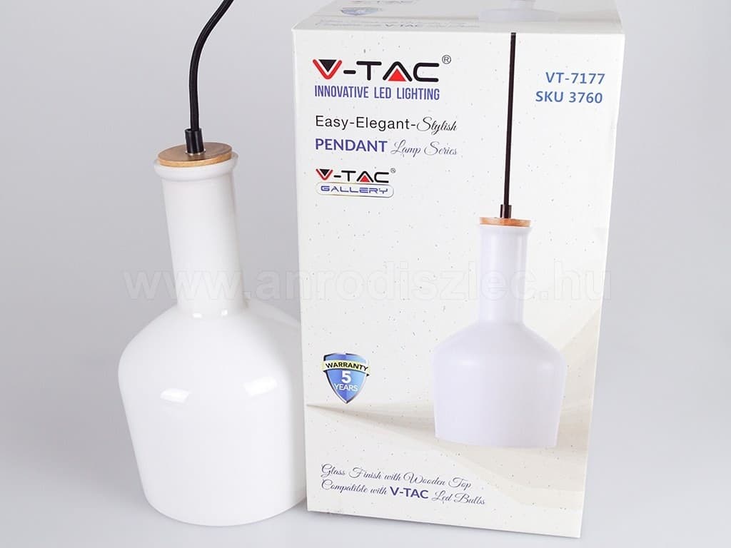 LAMPADARIO PENDENTE LAMPADA A SOSPENSIONE IN LEGNO E VETRO CHIARO MODERNO 7177 - 5