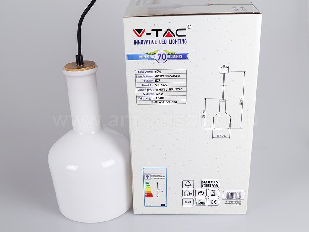 LAMPADARIO PENDENTE LAMPADA A SOSPENSIONE IN LEGNO E VETRO CHIARO MODERNO 7177 - 6