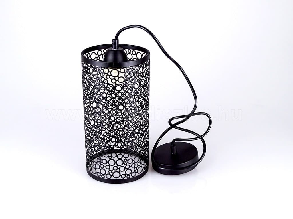 LAMPADARIO PENDENTE A SOSPENSIONE IN METALLO NERO MATTO STILE ELEGANTE VT-7131 - 2