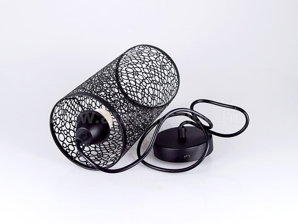 LAMPADARIO PENDENTE A SOSPENSIONE IN METALLO NERO MATTO STILE ELEGANTE VT-7131 - 3