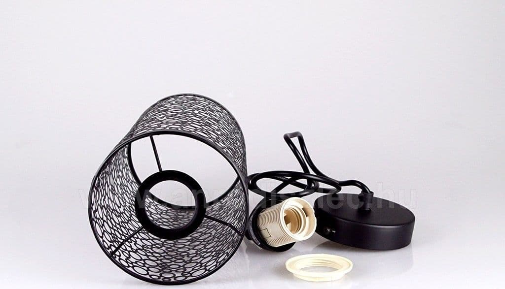 LAMPADARIO PENDENTE A SOSPENSIONE IN METALLO NERO MATTO STILE ELEGANTE VT-7131 - 5