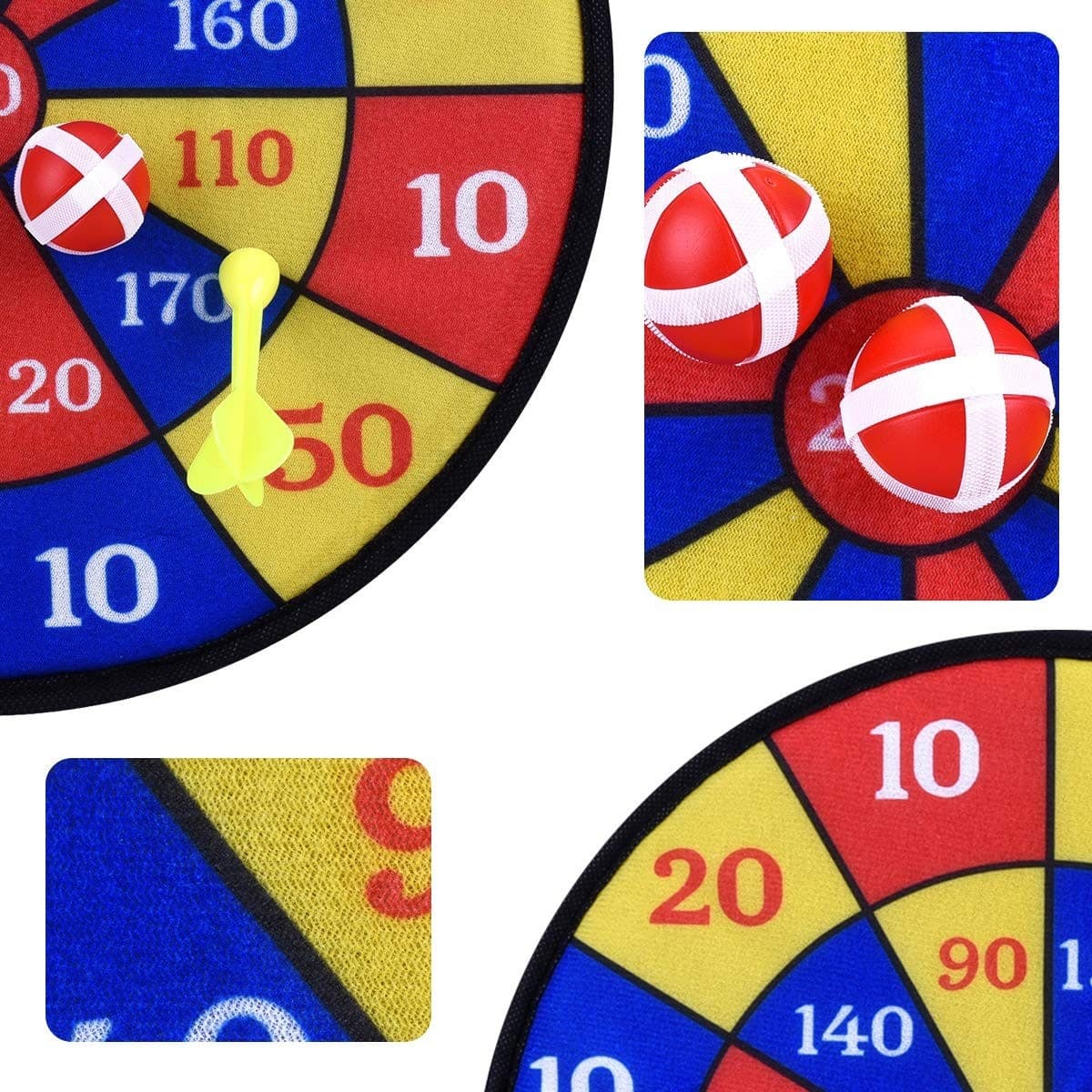 GIOCO TIRASSEGNO TIRO AL BERSAGLIO SOFT CON FRECCETTE E PALLINE 36CM - 2