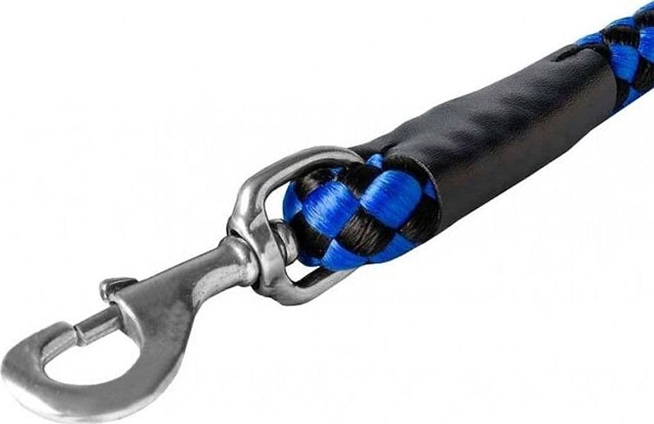 GUINZAGLIO CORTO 120 CM CORDA INTRECCIATA CON MOSCHETTONE MEDIA GRANDE TAGLIA - 4