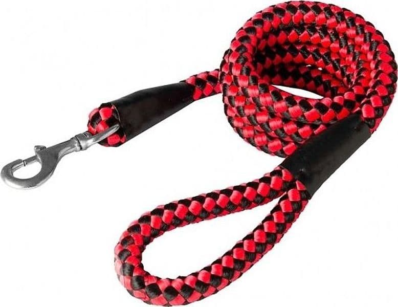 GUINZAGLIO CORTO 120 CM CORDA INTRECCIATA CON MOSCHETTONE MEDIA GRANDE TAGLIA - 5