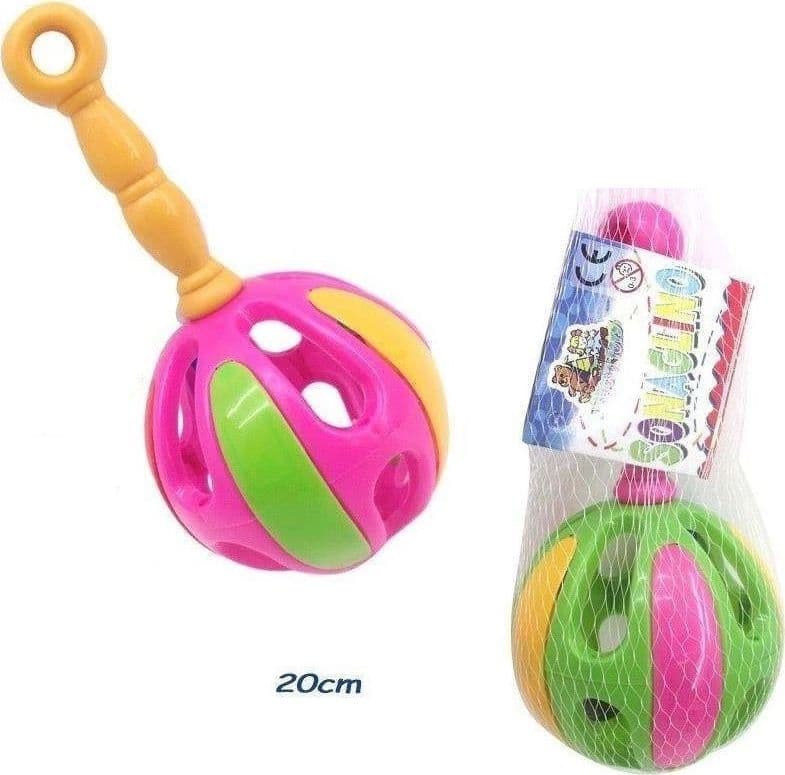 SONAGLIO SONAGLINO GIOCO GIOCATTOLO SUONI BAMBINI BIMBI COLORATI 20CM - 1