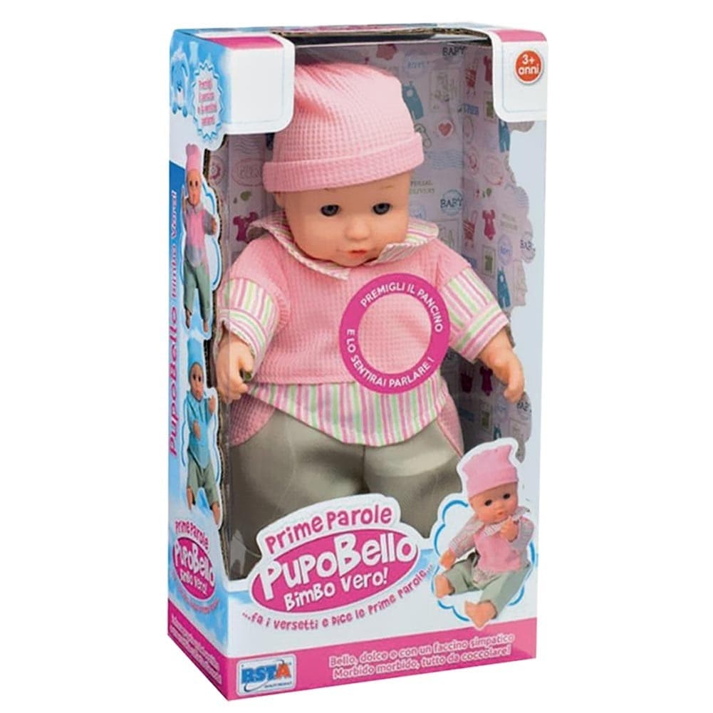 BAMBOLA PUPO BELLO BIMBO VERO PRIME PAROLE PARLA E FA VERSI 30CM PER BAMBINA - 3