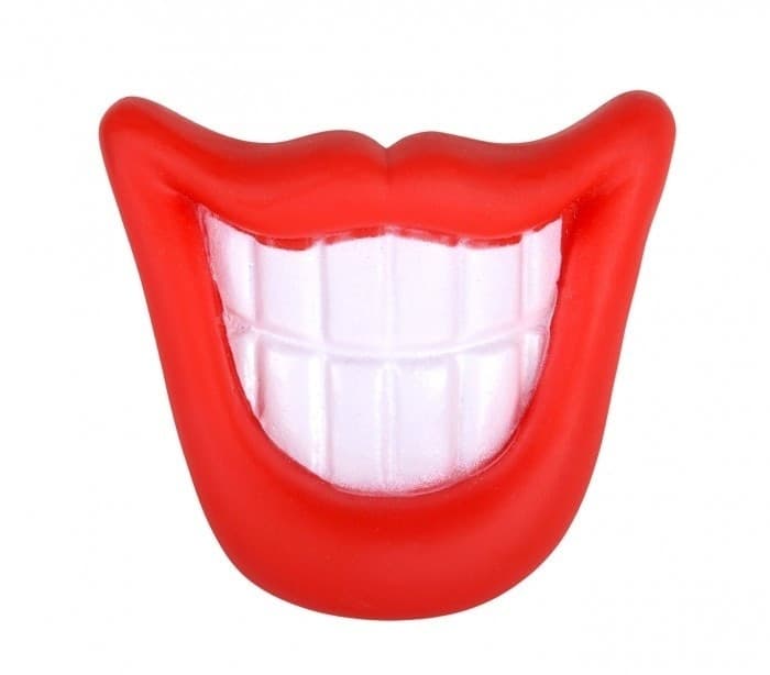 GIOCO DA MORDERE PER CANI SMILE CON SUONO IN GOMMA NATURALE DENTIERA PER CANI - 3